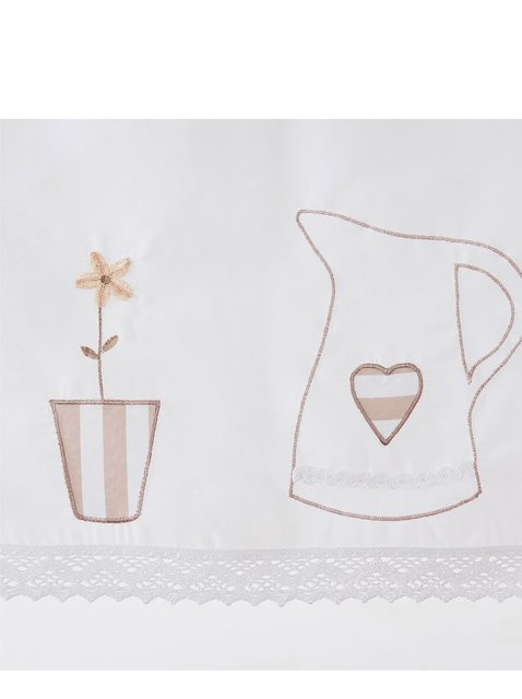 Heine Home Dekostore semi-transparent aus 100% Polyester in Weiß und Beige - Bild 1