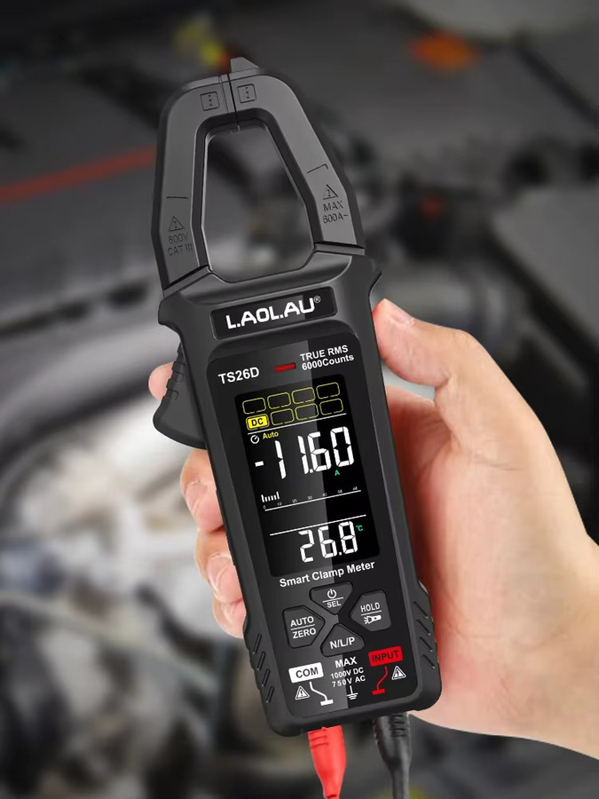 LAOLAU Digitales Zangenmultimeter TS26A TS26D mit Farbbildschirm, Phasenfolge und automatischer Reichweite für AC/DC-Strom - Bild 4