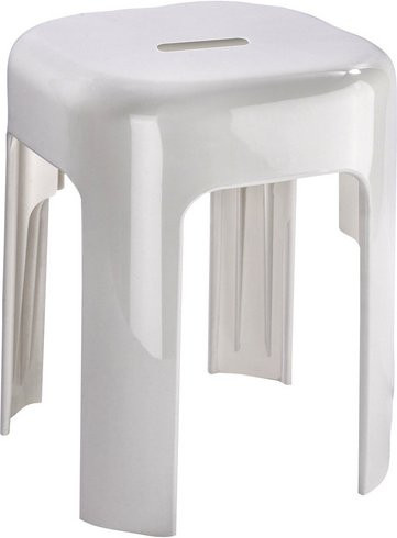 Wenko Badhocker Alaska aus Kunststoff in Weiss, B: 37 cm, H: 45,5 cm - Bild 1