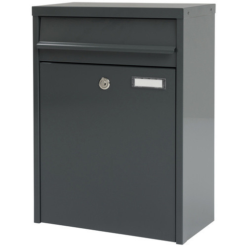 ME-FA Briefkasten Piano eckig aus Stahl in Basaltgrau B/T/H: 47,0 x 17,0 x 34,5 cm - Bild 2