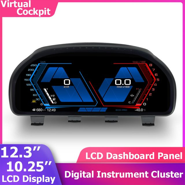 Digitales Kombiinstrument mit CarPlay und HUD für BMW 5 6 7 Serie F01 F02 F03 F04 F06 F07 F10 F11 F12 F13 F18 in Schwarz - Bild 1