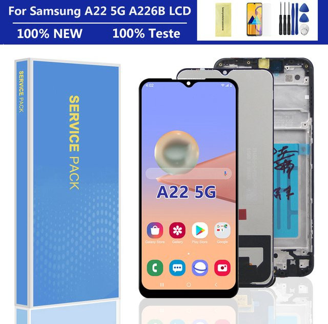 Samsung A22 5G LCD Display Touchscreen Digitizer Montage Ersatzteil in Schwarz für SM-A226B/DSN - Bild 1