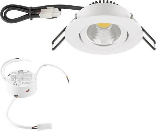 EVN PC20D60102 LED-Einbauleuchte in Weiß, dimmbar, 6W, rund - Bild 1