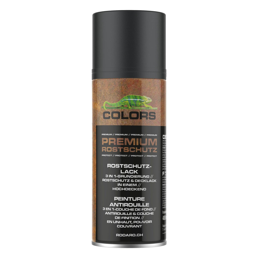 COLORS 3in1 Rostschutzlack Spraydose Schwarz Matt für Metall 400 ml - Bild 2