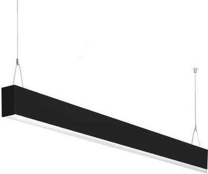 Brumberg LED-Pendelleuchte Schwarz aus Aluminium und Acryl, dimmbar, Up-Down-Lichteffekt, rechteckig - Bild 1