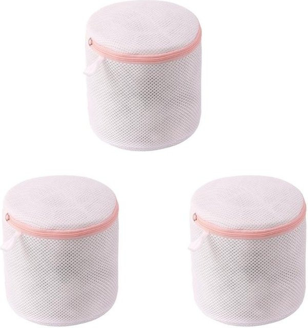 3er Set BH-Waschbeutel von Three Body für Dessous in Pink mit Reißverschluss - Bild 1