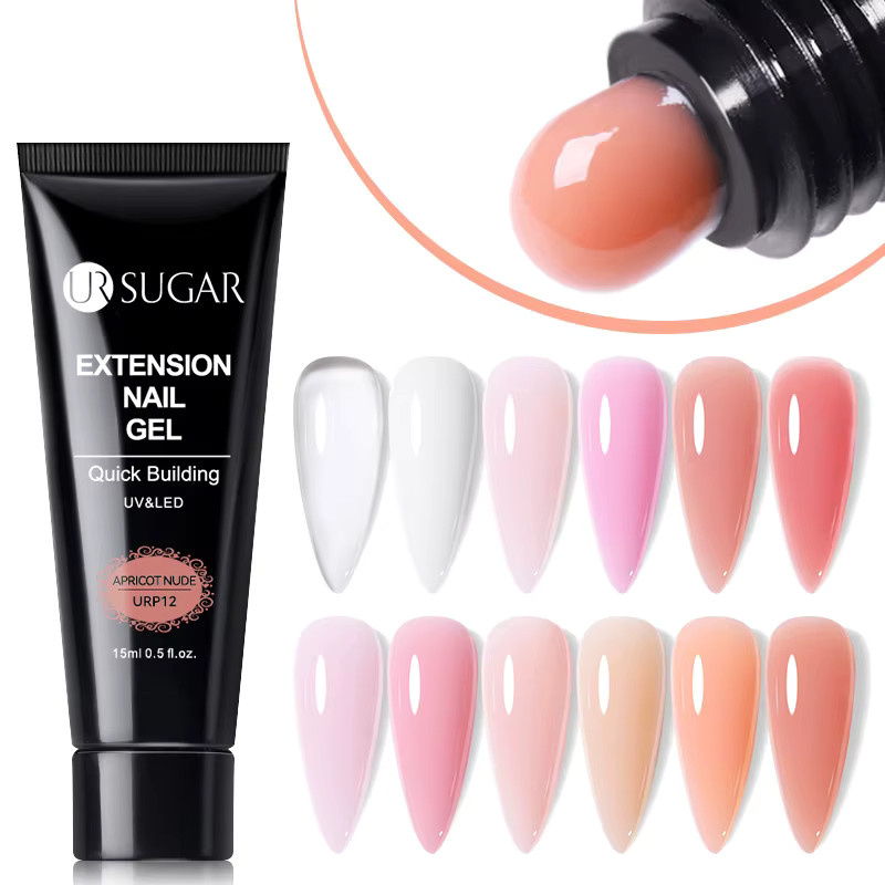 UR SUGAR Acrylgel Nagelverlängerung, 15 ml, Weiß Rosa, Glänzend - Bild 2