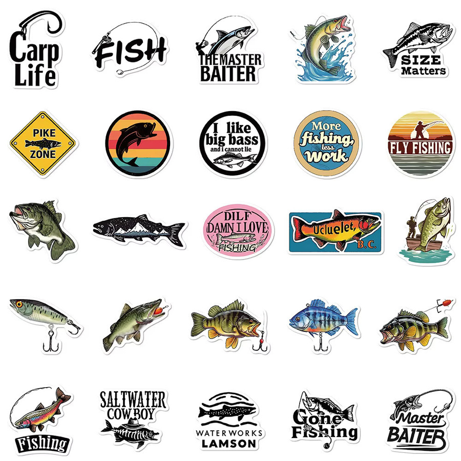 50 Stück Graffiti-Aufkleber für Outdoor-Reisen, Angeln und Tauchen, bunt, BulingBulingStickers Store - Bild 3