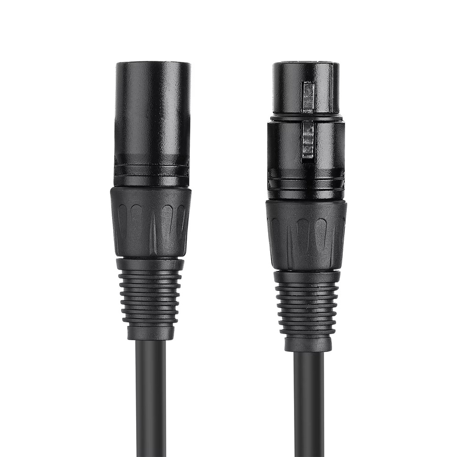 XLR Stecker auf Buchse Versorgungskabel in Schwarz für DSLR Kamera, Überwachung, DMX und Audio Mischpult - Bild 3