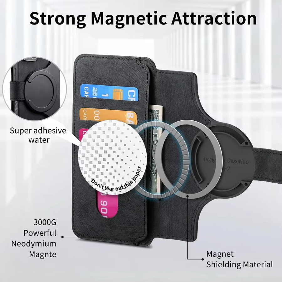 Magnetische Flip-Handyhülle von aierkeba für Samsung Galaxy S26 S25 S24 Ultra S23 S22 FE A57 A37 A17 A56 A36 A26 A16 A55 A35 A15 mit Kartenfächern in Lila - Bild 4