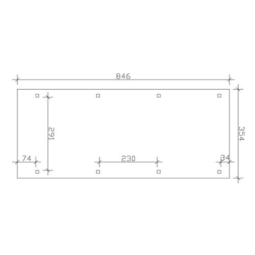 Skan Holz Carport Emsland farbbehandelt Schiefergrau B/T: 354 x 846 cm, Höhe: 238 cm - Bild 3