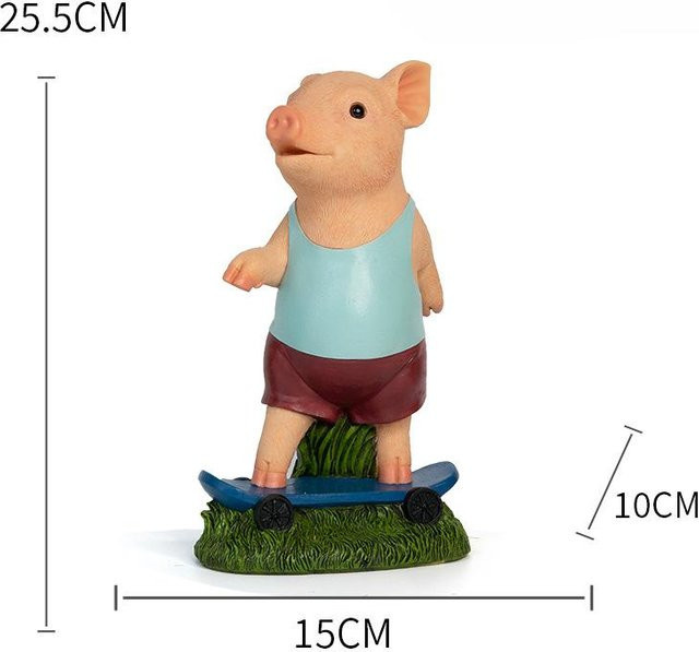Yiran Furniture Igel Blumentopf Skulptur als Gartenornament im pastoralen Stil, Mehrfarbig, B/T/H: 26,0 x 12,0 x 12,0 cm - Bild 1