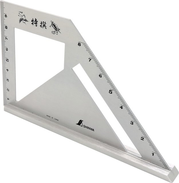 Shinwa 32740 Winkel mit Gehrung 45° und 90° aus Edelstahl in Silber - Bild 1