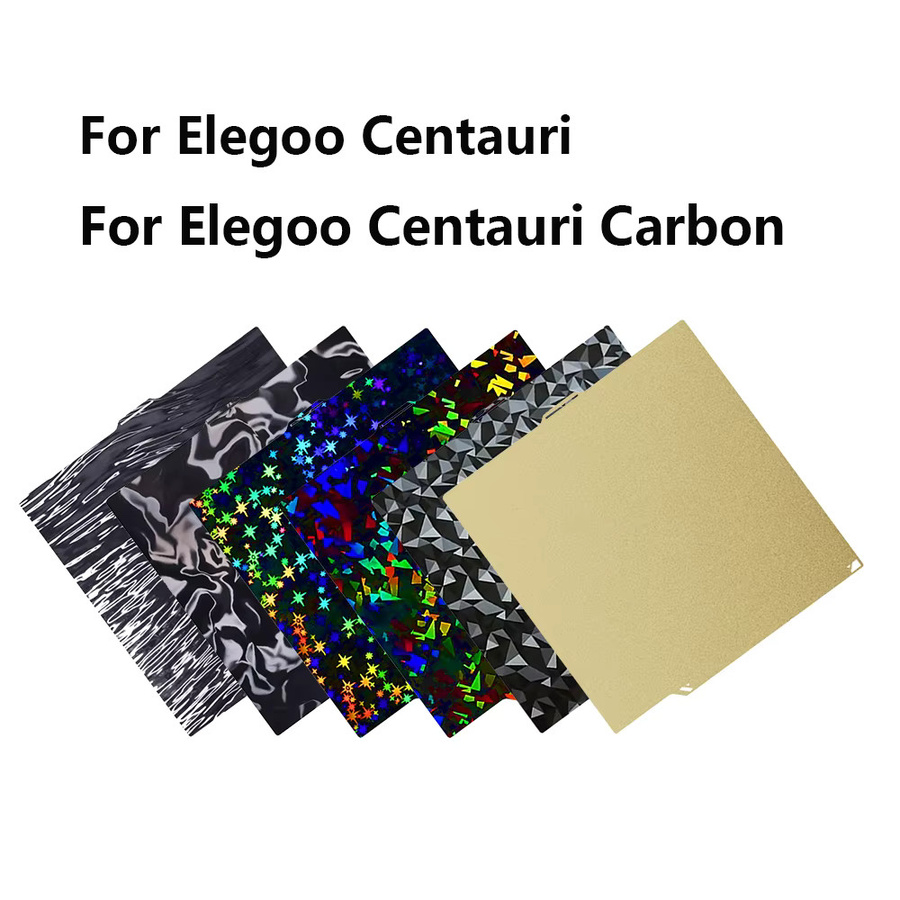 Elegoo Centauri Carbon Bauplatte PEI Kohlefaserplatte in Schwarz für FDM 3D-Drucker - Bild 2