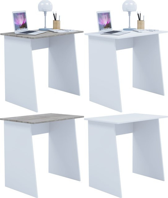 VCM Computertisch Masola Mini Schreibtisch mit Holzstruktur-Nachbildung H x B x T: 74 x 80 x 50 cm - Bild 1