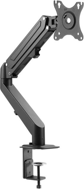 Wiltec Monitorhalterung mit Gasdruckfeder für 17-27 Zoll Bildschirme, VESA 75x75 mm, Schwarz - Bild 1