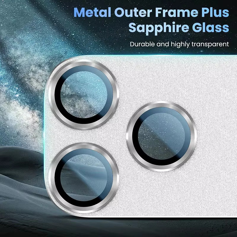 ZYXGUGU 2er Set Kameraobjektiv Schutzfolie aus gehärtetem 9H Glas und Metalllegierung für iPhone 17 Pro Max in Gold und Silber - Bild 3