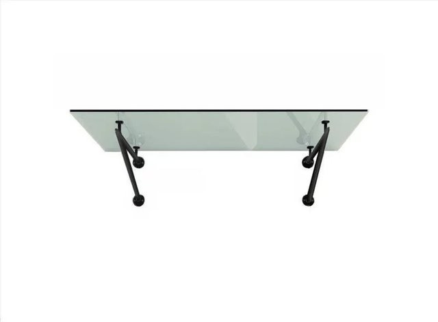 Glaszentrum Hagen Glasvordach V mit Halterung in Anthrazit RAL 7016 und Klarglas, B: 130 cm, T: 90 cm - Bild 1