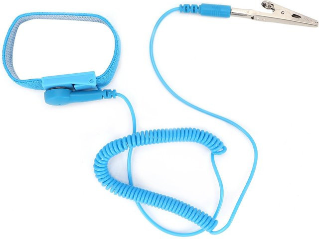 Antistatisches ESD-Armband von shoemst in Blau mit Kabel zur sicheren Ableitung statischer Entladungen - Bild 1