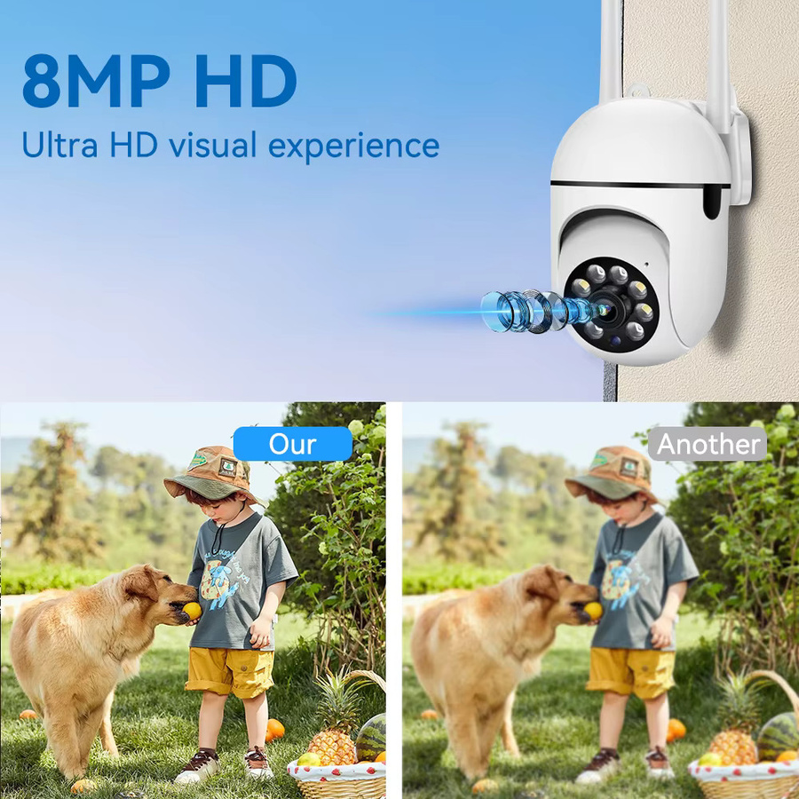 PEGATAH O-Kam Pro IP Indoor Überwachungskamera mit 8MP Auflösung, Wifi und 5,0X Zoom in Weiß - Bild 2