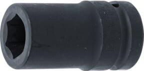 BGS Kraft-Steckschlüssel-Einsatz Sechskant tief 5500-27 mit 25 mm (1 Zoll) Innenvierkant und 27 mm Schlüsselweite - Bild 1