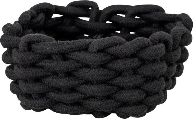 Schöner Wohnen Badkorb Melara S aus Cotton Rope in Schwarz - Bild 1