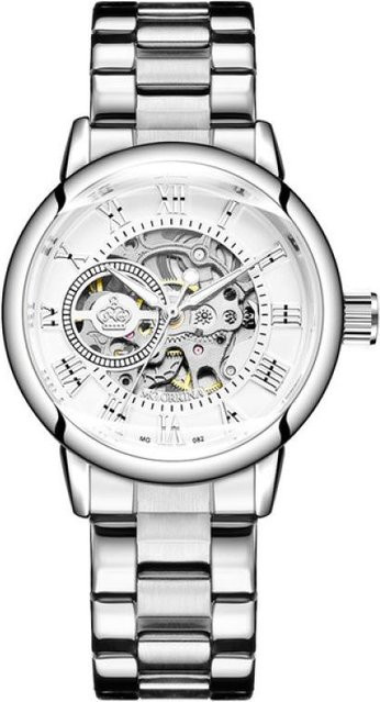 chenxin2 Armbanduhr, Automatik, Skelett, Edelstahl, Silber, Damen - Bild 1