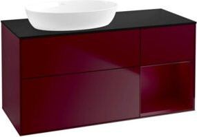 V&B Waschtischunterschrank Finion in Perlmutteffekt Lack, Breite: 120 cm, Tiefe: 50,1 cm, Höhe: 50,1 cm - Bild 1