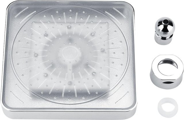 GoolRC LED Duschkopf mit 7 Farben für ein romantisches Badezimmer Erlebnis in Weiß und Silber - Bild 1