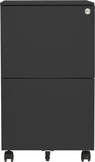vidaXL Aktenschrank aus Stahl mit Rollen und Schloss in Anthrazit B/T/H: 39 x 45 x 67 cm - Bild 1