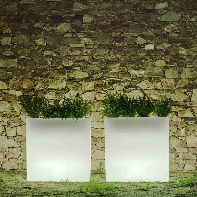 Pflanzkasten mit Gartenbeleuchtung B/T/H: 80 x 80 x 32 cm - Bild 1