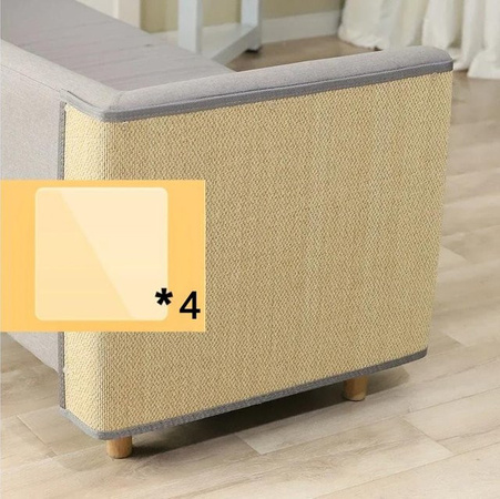 Robuste Kratzmatte aus Bambus von Yiran Furniture in Beige, B/H: 50 x 80 cm