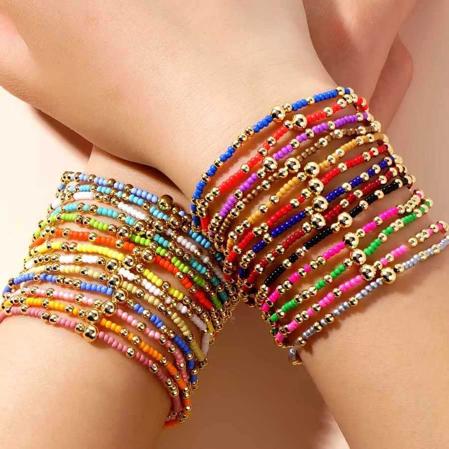 Go2Boho Armband, 18 Karat vergoldet, Kupfer & Glas Perlen, Mädchen - Bild 2