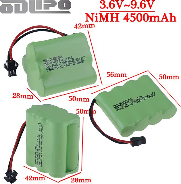 GAOLAG Ni-MH AA Akku wiederaufladbar 4500mAh in Grün für ferngesteuerte Spielzeuge und Elektroautos mit SM-Stecker - Bild 1