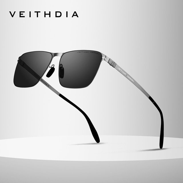 VEITHDIA Sonnenbrille, Herren, Vollrand, quadratisch, Edelstahl, polarisiert - Bild 1