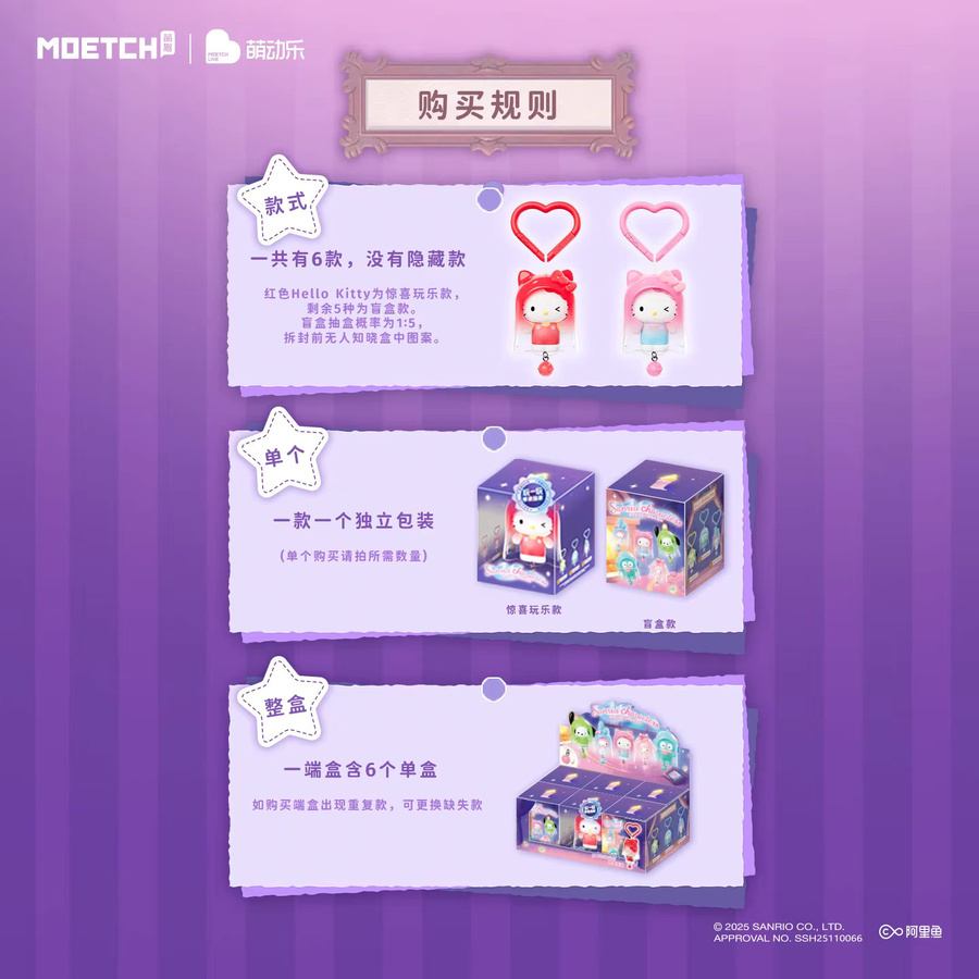 Moetch Sanrio Charaktere Geisterbegegnung, Mystery Blind Box, Einzelfigur - Bild 5