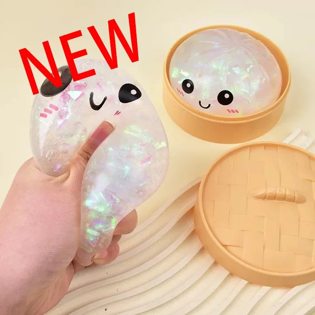 Beast Kingdom Glitzer-Dumplings, Sensorisches Quetschspielzeug, 9-teiliges Set - Bild 1