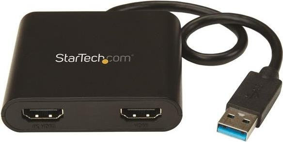 StarTech.com USB auf Dual HDMI Adapter 4K UHD mit USB 3.0 und MCT Trigger II in Schwarz - Bild 1