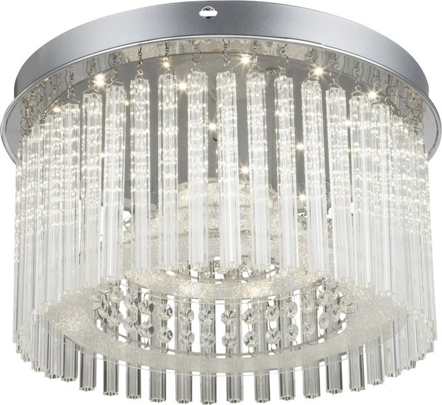 Globo LED-Deckenleuchte JOYCE in Chrom mit Kristallen und Glas, rund und glamourös - Bild 1