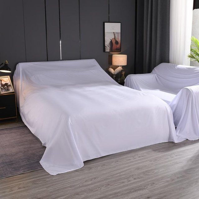 NJStar Staubschutzhülle für Sofa und Matratzen, wasserabweisend und atmungsaktiv, Farbe: Weiß, B: 300 cm, T: 280 cm - Bild 1