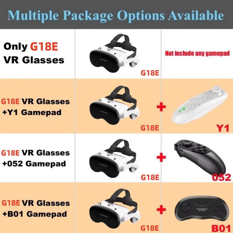 VR SHINECON G18E Virtual Reality VR-Brille mit HD-Stereo-Display und Joystick-Unterstützung für Smartphones von 4,7 bis 7 Zoll - Bild 6