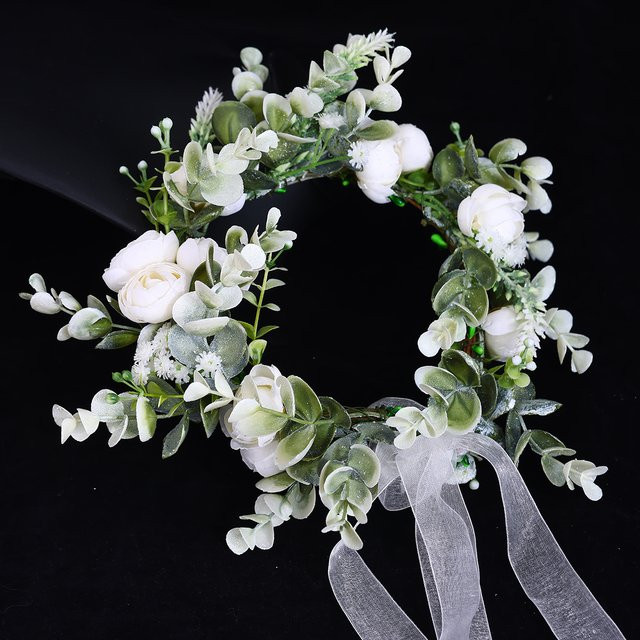 Haarband Blumenkranz, Weiß, Damen - Bild 1