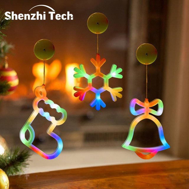 SHENZHITECH Weihnachts-LED-Hängeornamente-Set in Multicolor mit Glocken, Strümpfen und Schneeflocken zur Weihnachtsbaumdekoration - Bild 1