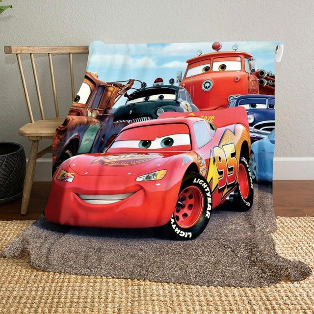 Yun Home Cartoon-Decke mit Familienporträt in Rot und Multicolour, B/H: 75 x 90 cm - Bild 1