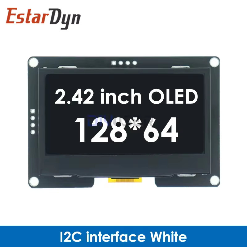 EstarDyn 2,42 Zoll OLED LCD Anzeigemodul mit 128x64 Auflösung, SSD1309, IIC und SPI Schnittstelle, Grün - Bild 4