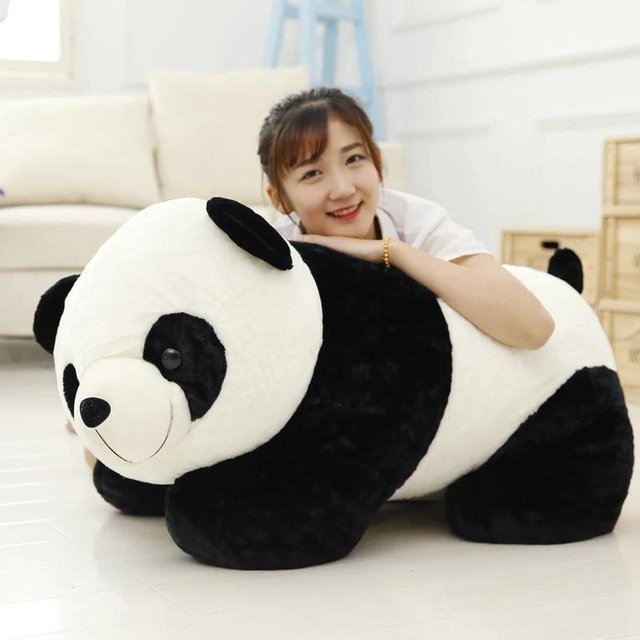 Riesenpanda Bär, Plüsch Stofftier Puppe, Tiere Spielzeug Kissen - Bild 1