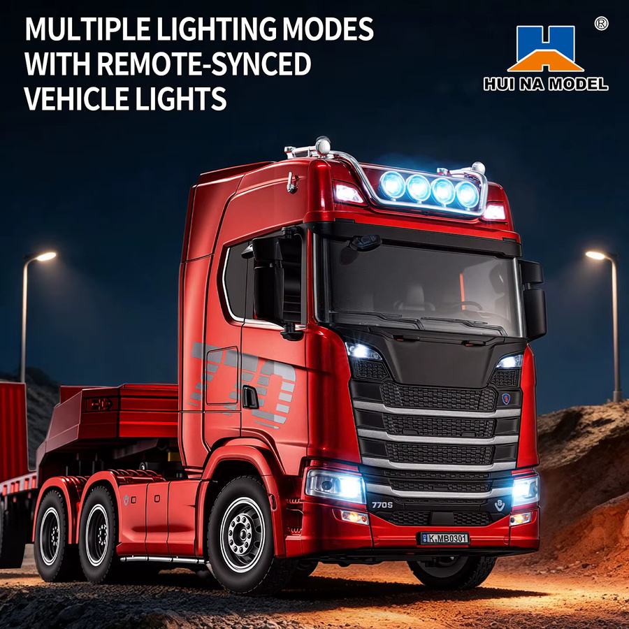 HUINA 1302A RC Traktor-LKW mit Anhänger, Modell RTR, 1:24, Licht und Sound, ab 14 Jahren - Bild 2