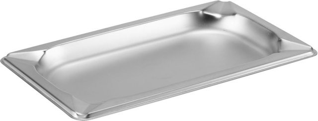 PULSIVA GN-Behälter 1/4 Profi aus Edelstahl, Silber, B/T/H: 16,2 x 26,5 x 2 cm, 0,4 l - Bild 1