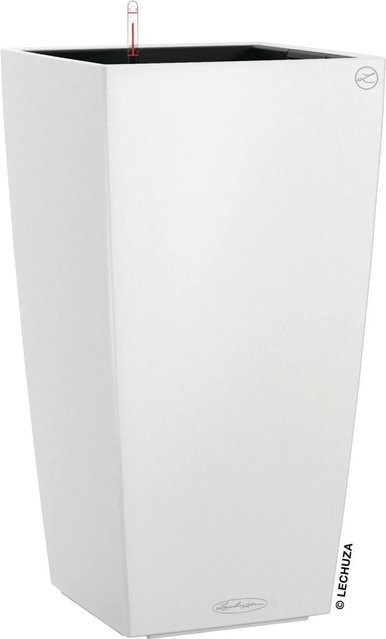 Lechuza Pflanzgefäß Cubico Color 30 Weiß mit Lechuza Pon Set, B/T/H: 30 x 30 x 30 cm - Bild 1