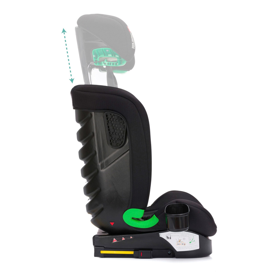Fillikid Kindersitz Elli Pro in Schwarz mit Isofix-Basis und Getränkehalter für Körpergröße 100 bis 150 cm (i-Size) - Bild 3